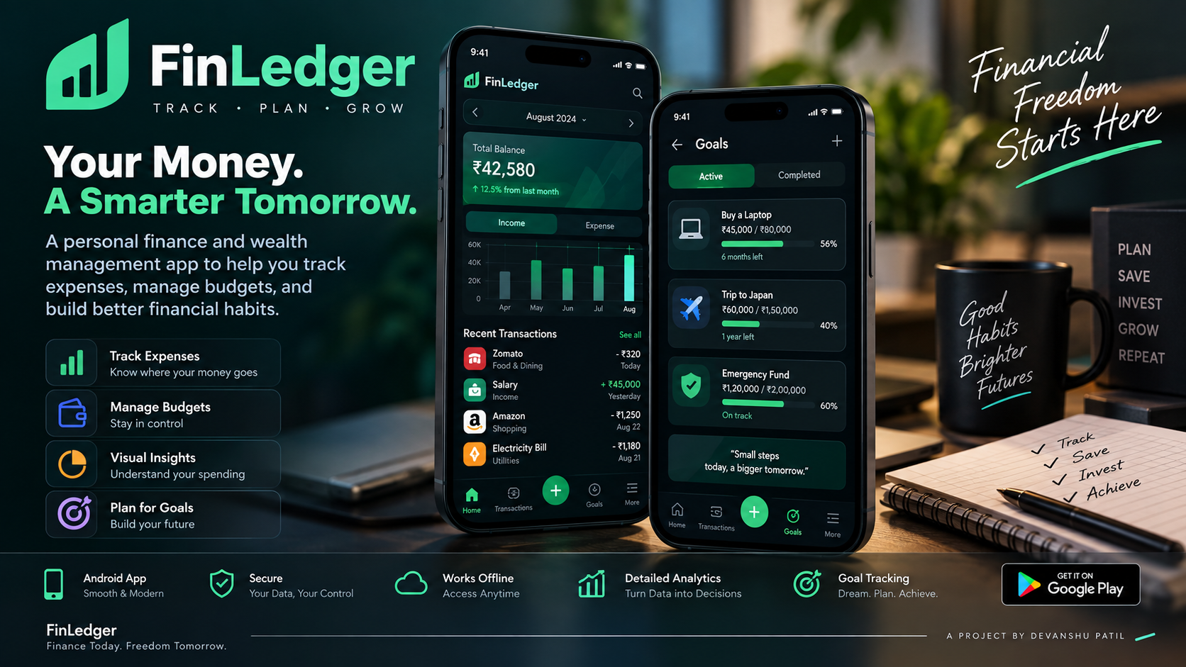 FinLedger — Android Personal Finance & Wealth Management Engine