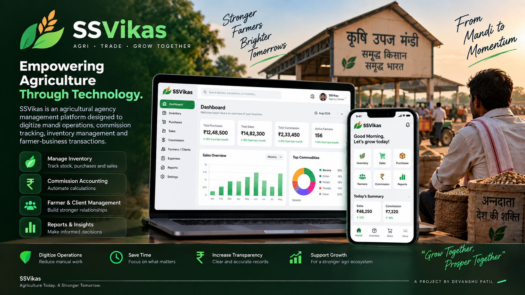 SSVIKAS — Mandi Trade & Commission Accounting ERP